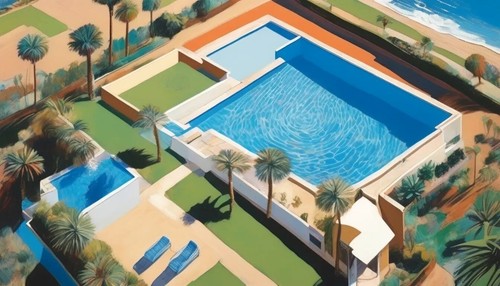 Drone pittura piscina - drone,