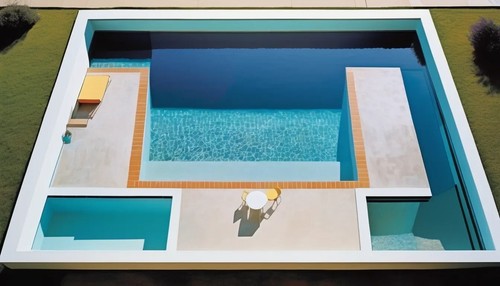 Drone pittura piscina spiaggia - drone,