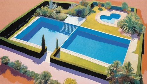 Drone pittura piscina spiaggia - drone,